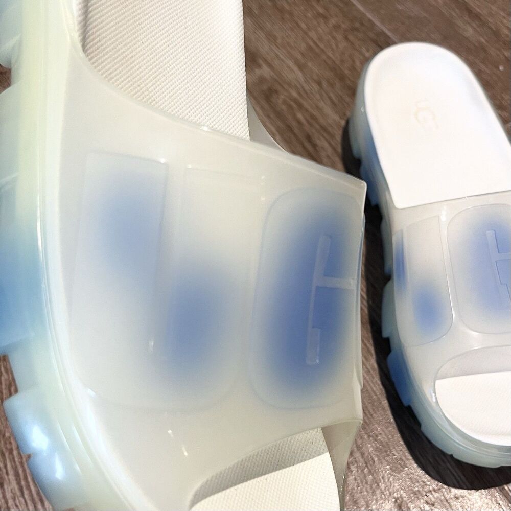 UGG Jella Watercolor Slide Women's size 7 Sky Blue Clear Sandals Shoes Slip Ons - Picture 3 of 16